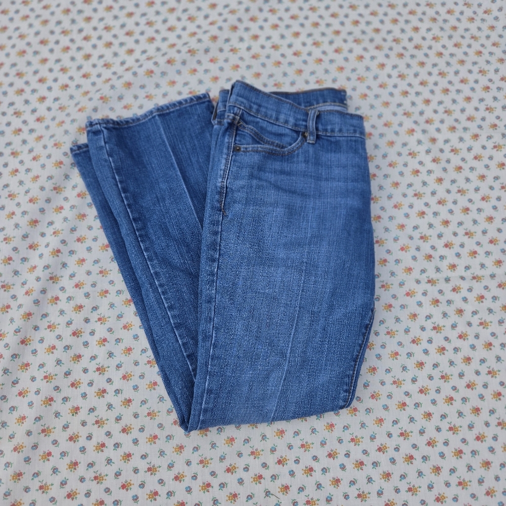 Medium-Wash Low-Waisted Jeans